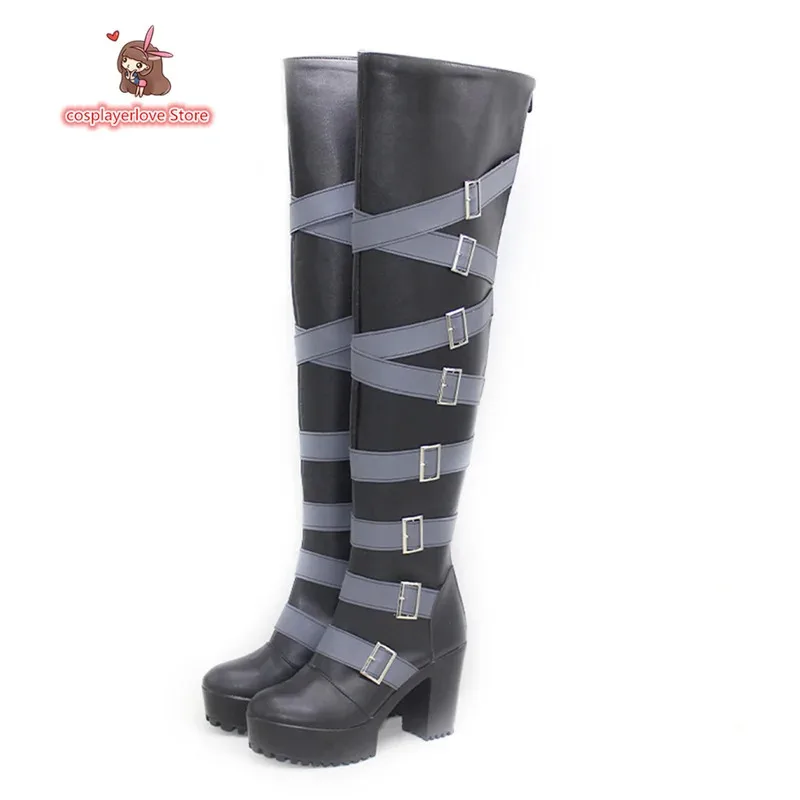 Anime Black Butler Undertaker Scarpe Cosplay Stivali Scarpe di Carnevale di Halloween