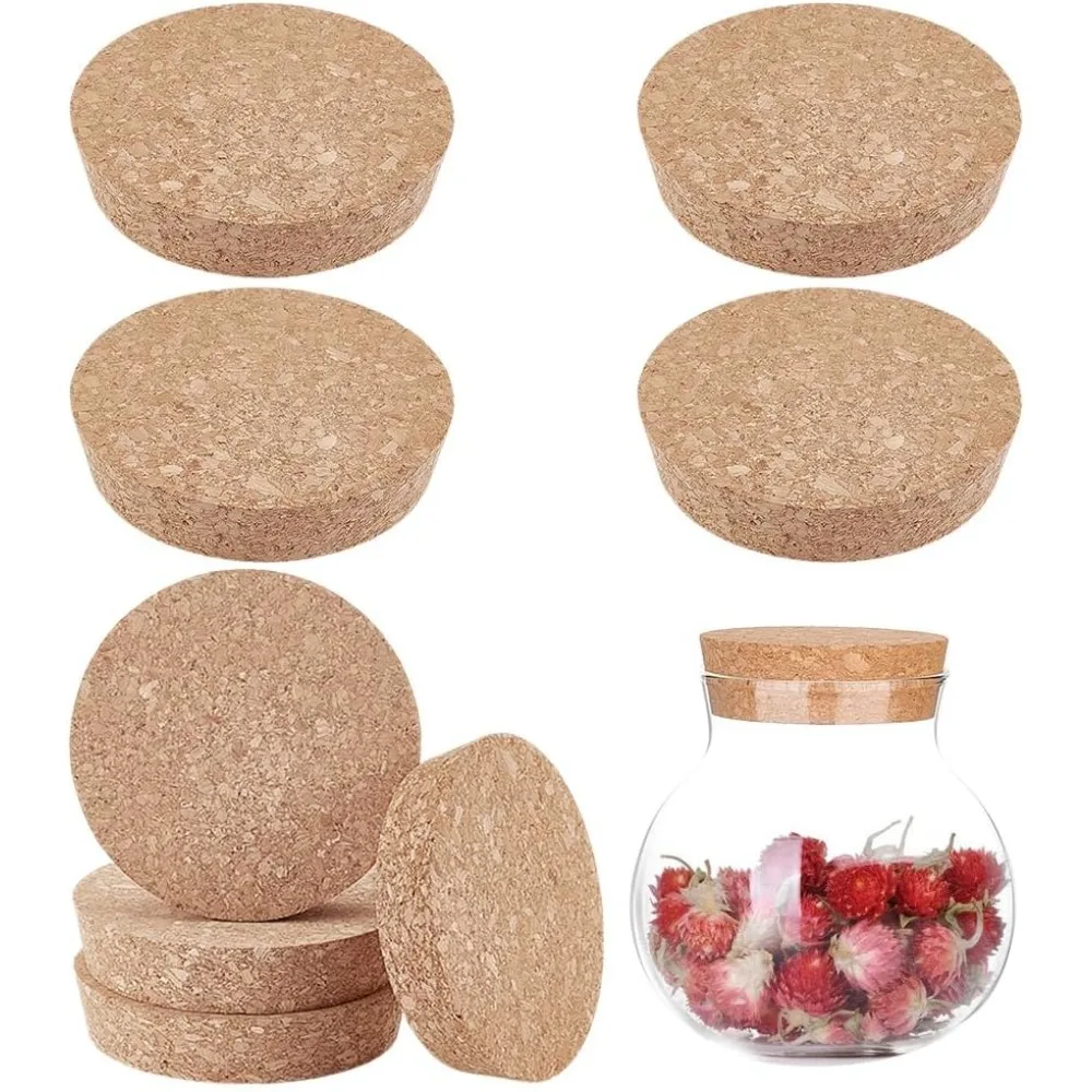 

8Pcs Tapered Cork Stoppers for Bottles 3.5x3.8x0.8Inch Wooden Wine Bottle Cork Stoppers Large Tapered Cork Plugs for Wine Beer