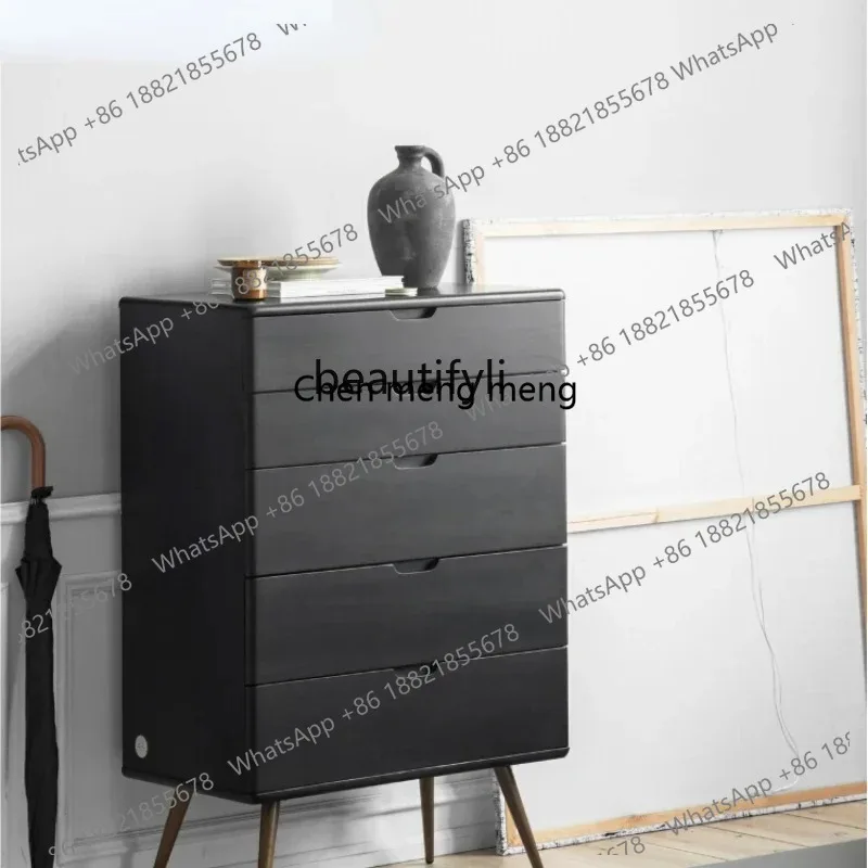 

LHY26 ss LBX Creme Cassis G. B Chest of Drawers Cherrywood Solid Wood Chest of Drawers Modern Simple and Light Luxury