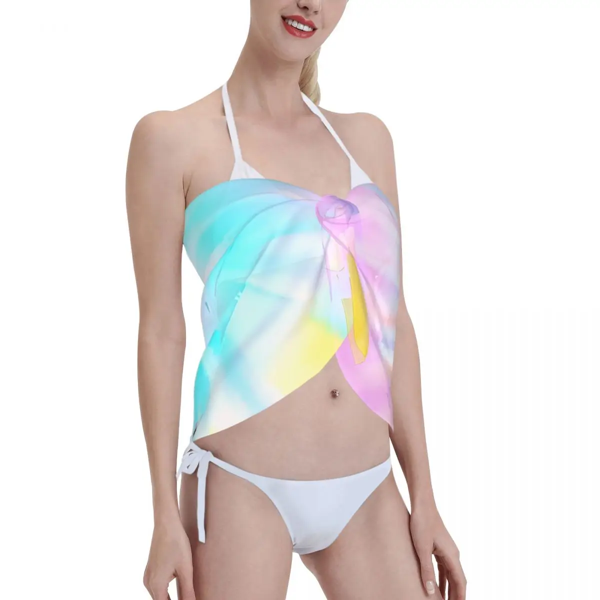 Benutzerdefinierte für Bademode Tie Dye Frauen kurze Sarongs Strand Wrap Frauen Strand Bikini Wrap Sarongs Badeanzug Cover up