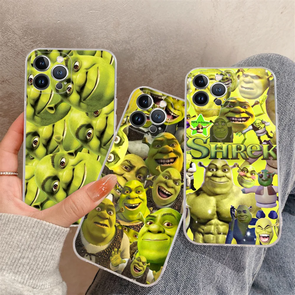 Cartoon Moive S-shreks Phone Case Silicone Soft For Iphone 16 15 14 13 12 11 Pro Mini XS MAX Plus X Cover