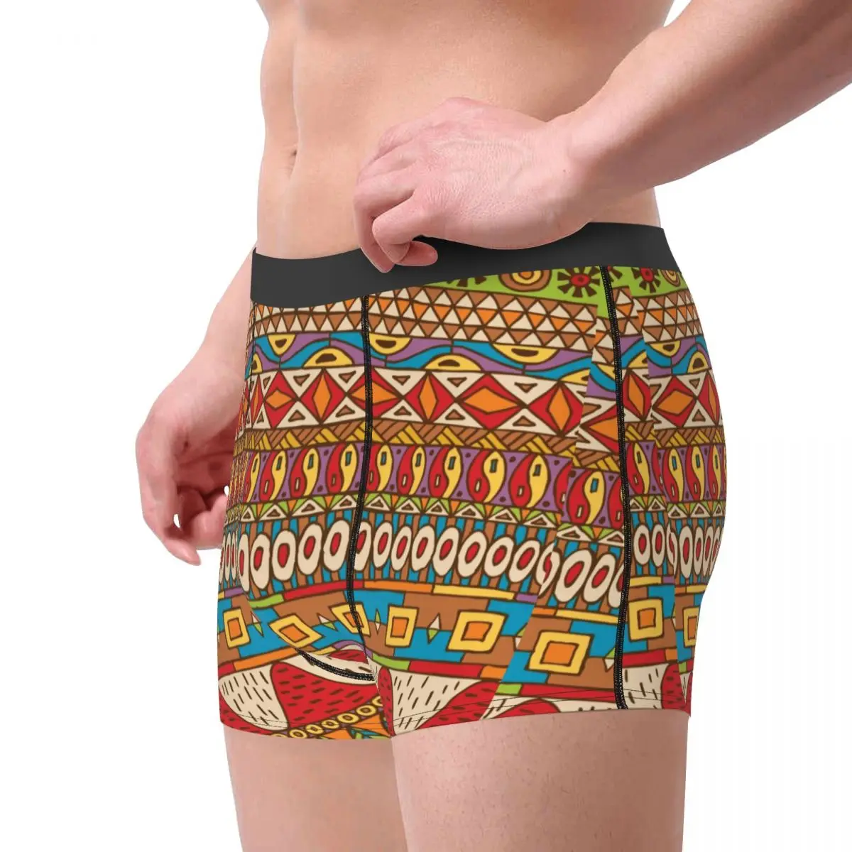 African Pattern Men Underwear Boxer Shorts Panties Novelty Breathable Underpants for Homme