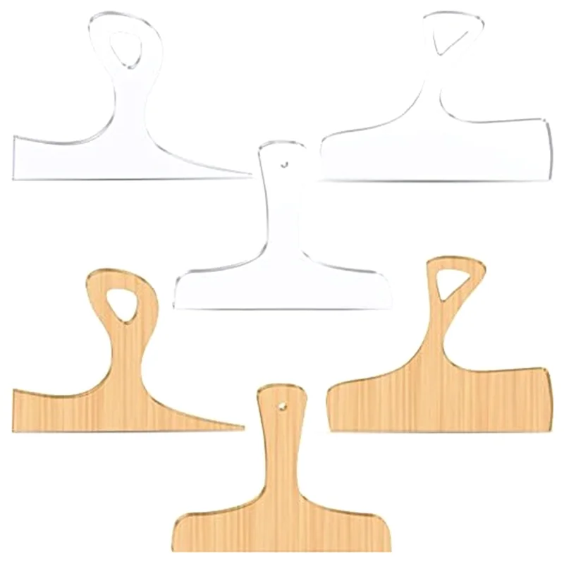 3Pcs Woodworking Acrylic Templates - Charcuterie Board Handle/Cutting Board Angled Curvy Tracing Stencils for Kitchen