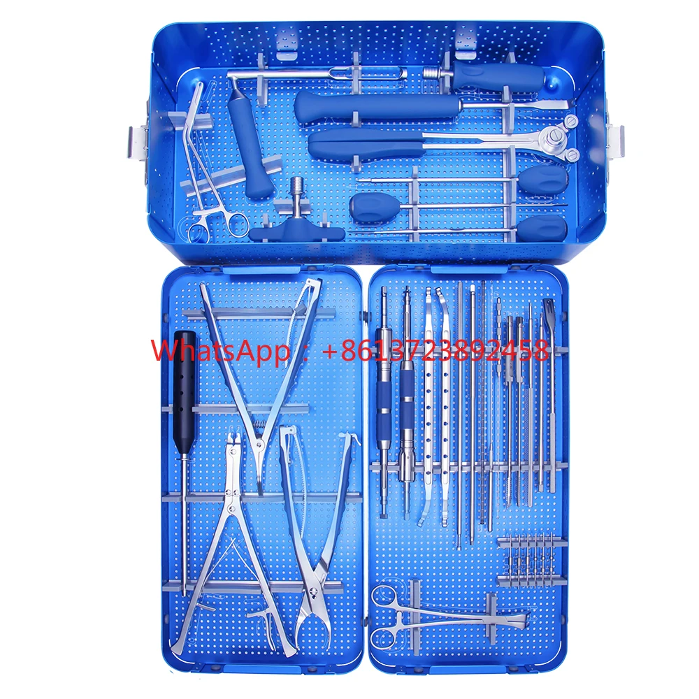 

China Supplier Orthopedic Stainless Steel 6.0 Spinal Pedicle Screw Instrument Set for Spine Fixation Spinal Surgery