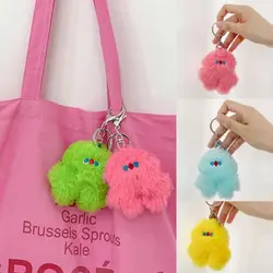 New Handbag Accessories Plush Doll Keychain Bag Ornament Cartoon Kawaii Doll Metal Keyring Creative Gift Couple Handbag Keychain