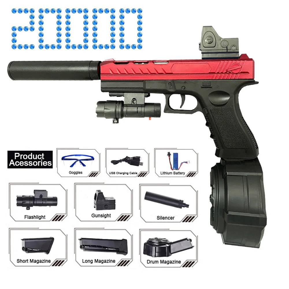 JM X2 Glock Toy Gun Pistol Tk Shop Toy Gun For Boys Kids Splatter Ball Blaster Dropship Australia