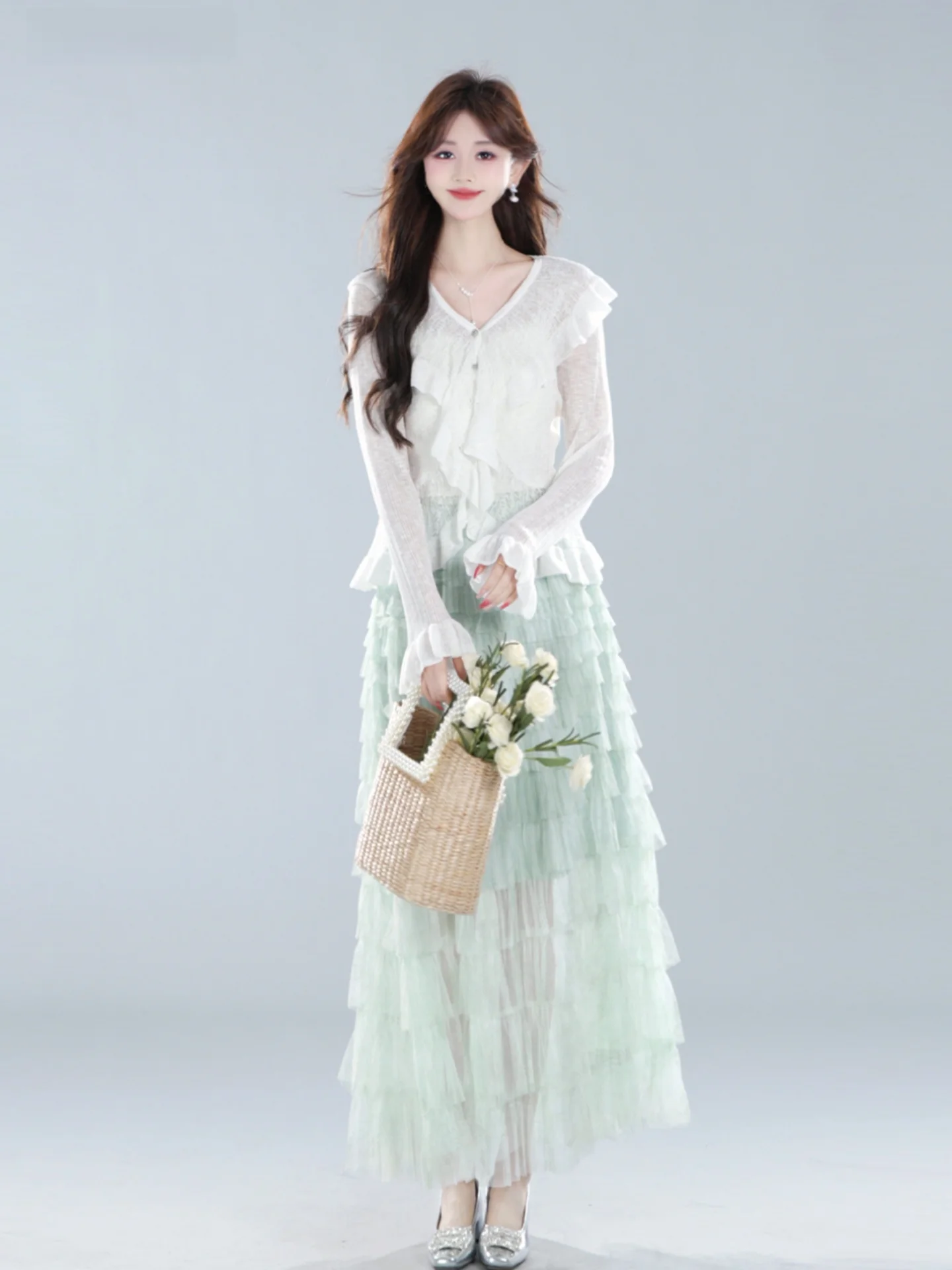 

Annelily Angelique: Новая женская рубашка весна-лето, дышащая, модная, повседневная, с элегантным дизайном, воздушная, с длинным рукавом, круглым вырезом, из хлопка