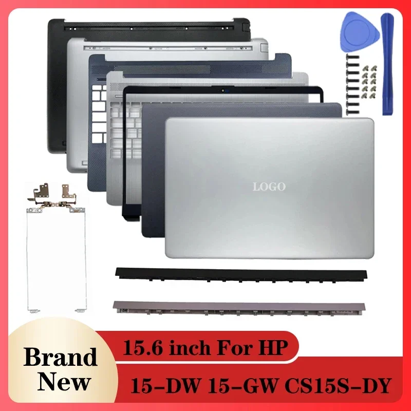 NEW For HP 15-DW 15-GW CS15S-DY Laptop Screen LCD Back Cover Front Bezel Hinges Cover Palmrest Keyboard Bottom Case Accessories