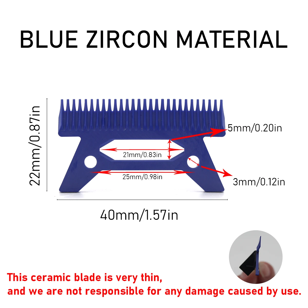 شفرة المقص الكهربائية الاحترافية لـ H1 V001 8148 V003 R66 M10 Madeshow Wmark Kulilang Vgr Barbes Blue Blade