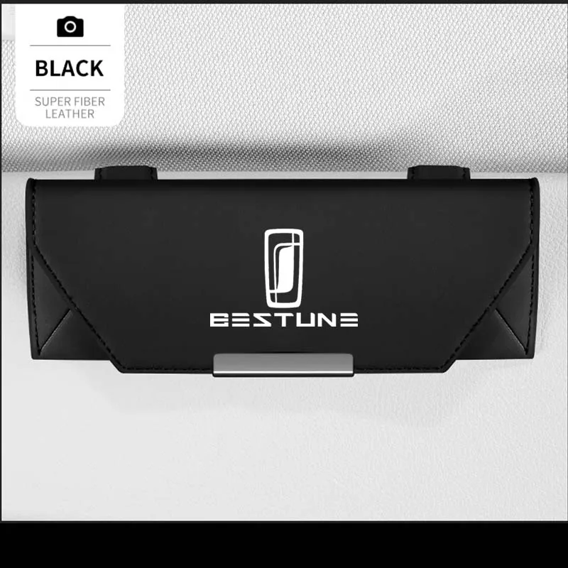 

For Bestune T77 Pro B70s T99 T55 B70 T90 Nat E05 Pro Logo Accessories Car Visor Sunglasses Glasses Holder Glasses Case Clip Box