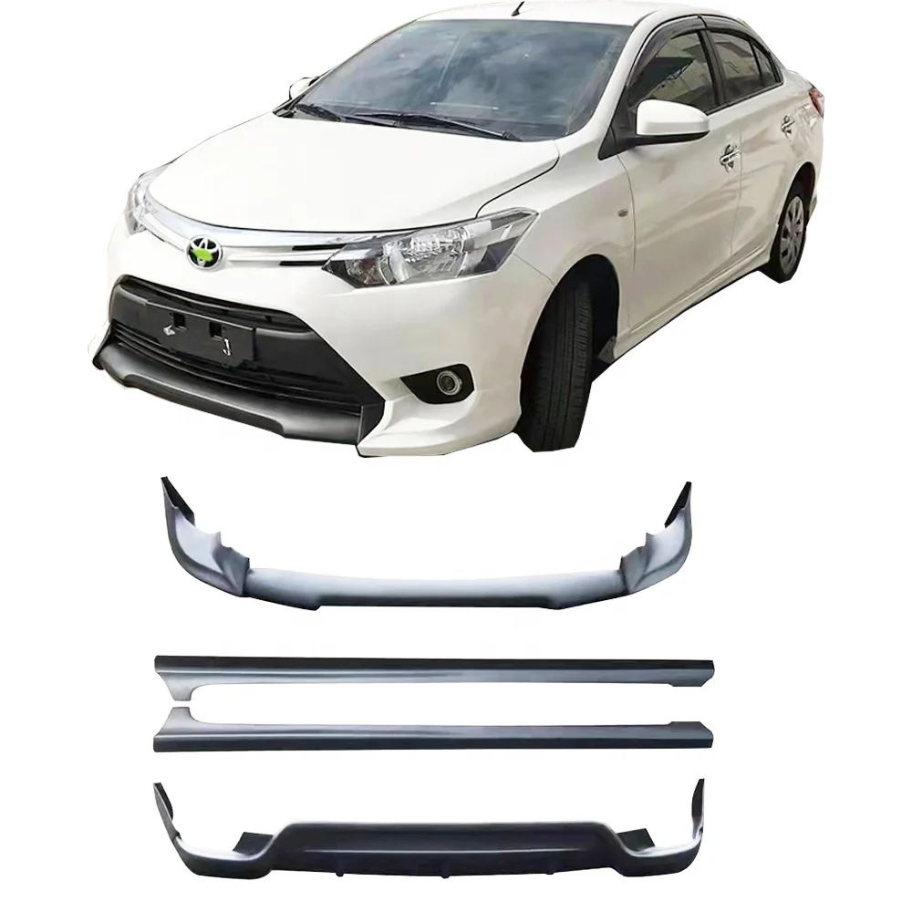 car bodykit for 2014-2017 Toyota YARiS vios front lip rear  side skirts plastic material    