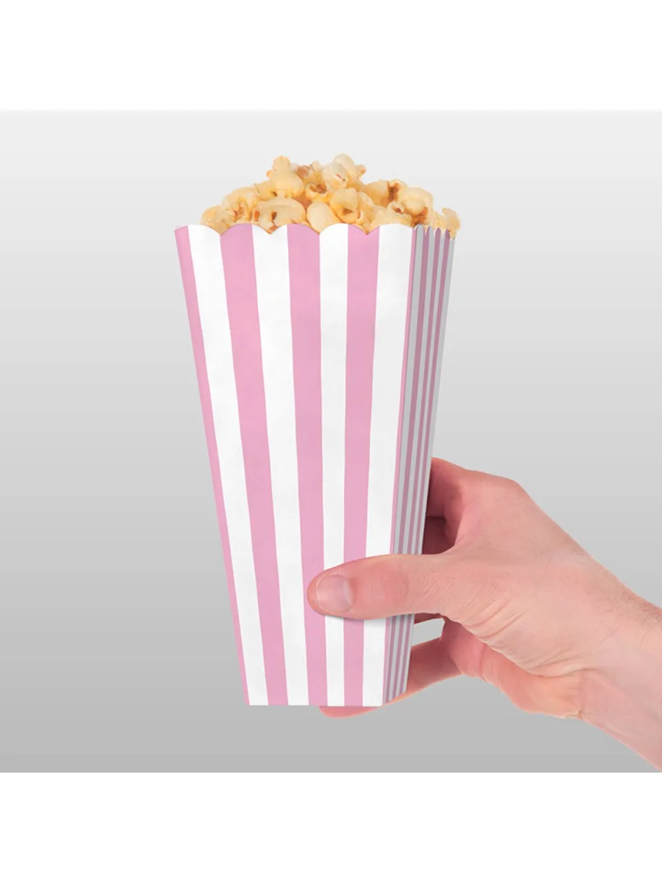 12/36/60/120 Stuks Roze Witte Streep Popcorn Dozen Pop Maïs Snoep Gunst Zakken bruiloft Verjaardag Film Party Servies Snack Dozen - afbeelding 2