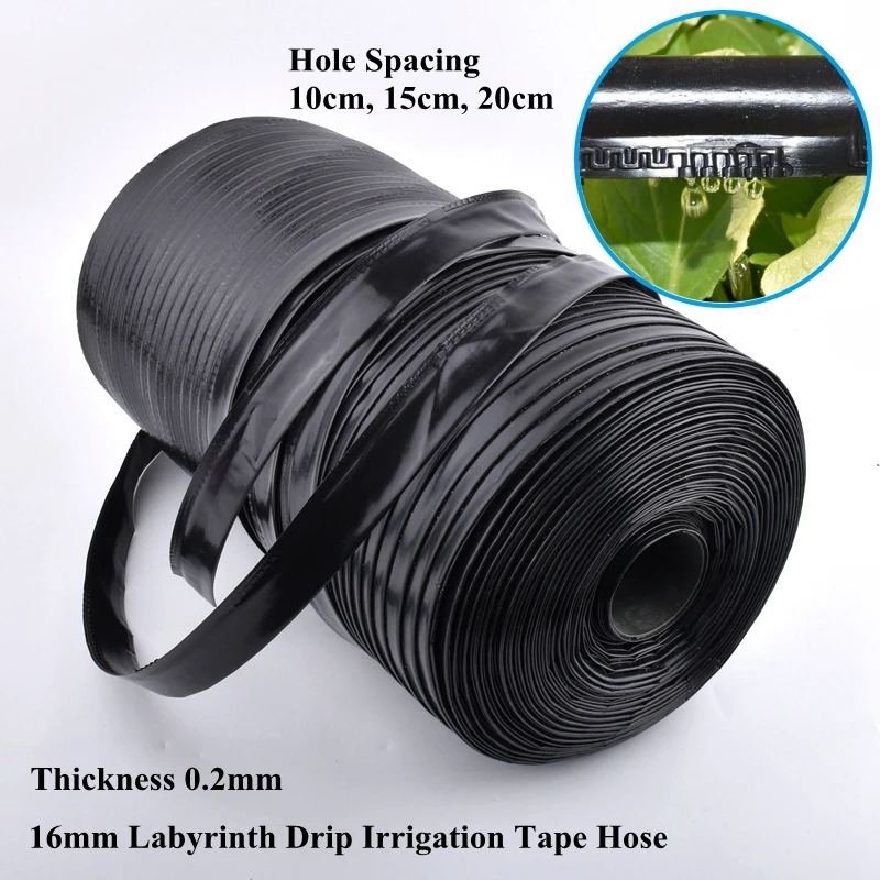 

1000 м 16*0,2 мм лабиринт пояс для капельного орошения дождевой шланг сельскохозяйственная ирригационная капельная лента ферма экономия воды шланг для орошения