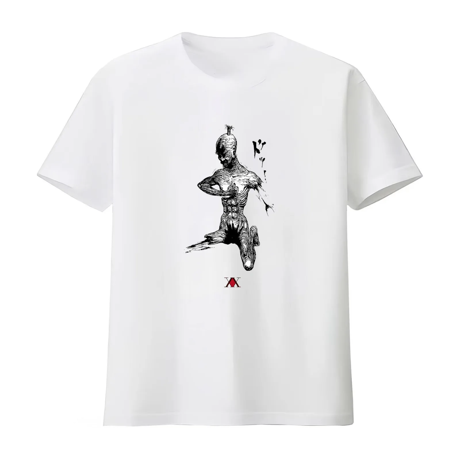 Head hunter association Netero T-Shirt Summer Casual Cotton Tee Oversized Streetwear Tops Vintage Graphic Print 100% Cotton