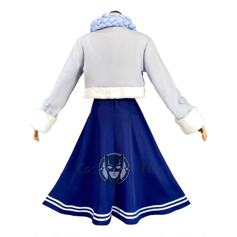 Wig Kostum Cosplay Frieren Fern Anime Frieren Beyond Journey's End Gaun Syal Musim Dingin di Daerah Utara Setelan Musim Dingin