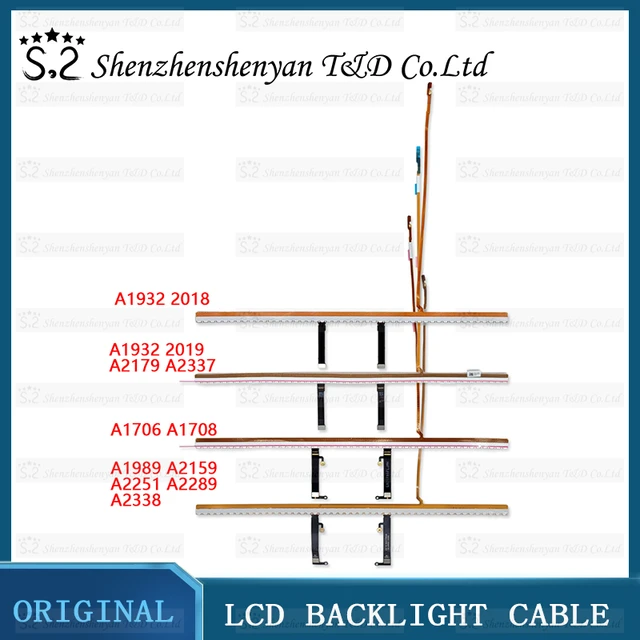 Nowy wyświetlacz LED LCD podświetlenie przedni kabel kamery dla MacBook Air/Pro A1706 A1707 A1708 A2159 A2289 A2251 A2338 A1932 A2179 A2337