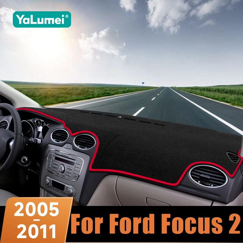 Para Ford Focus 2005 2006 2007 2008 2009 2010 2011, Cubierta Anti-UV para el Tablero del Automóvil, Alfombrilla de Protección Solar, Panel de Instrumentos, Almohadilla Anti-Reflejos