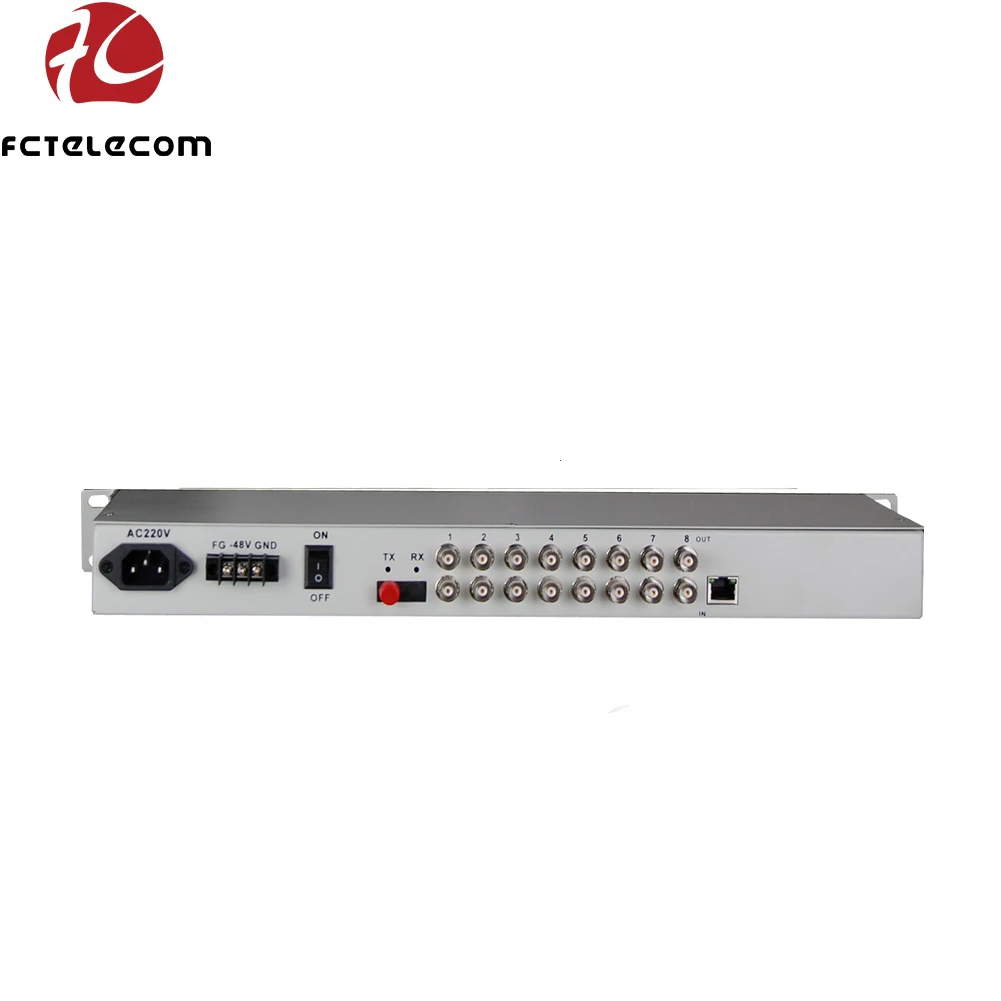 8E1 PDH Multiplexor 8 Channel E1 75ohm G.703 Optical Converter With Hotline Phone Management