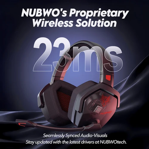 Imagen 2 del producto NUBWO G06 Auriculares inalámbricos duales para jugadores con micrófono 2,4 GHz Bluetooth 5,3 Auriculares para juegos para PS5, PS4, PC, Móvil, Switch