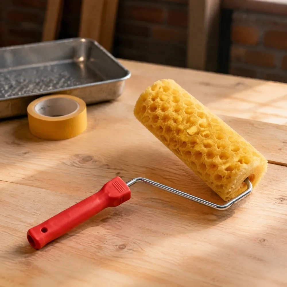 With Handle Texture Pattern Paint Roller Texture Tool Pattern Tool Imitation Seaweed Sponge Roller Art Painting