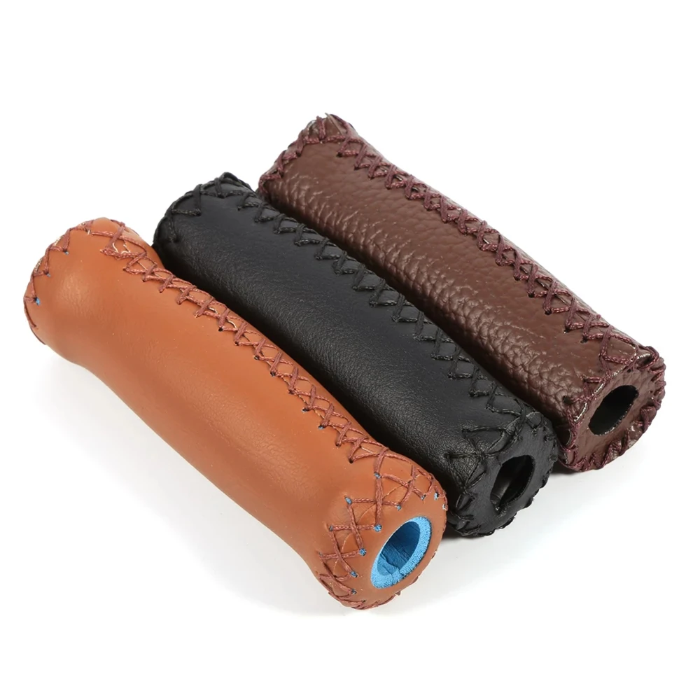 

Leather City Bike Handlebars Cover Retro Cycling Grip Vintage Bicycle Grips Leather Bicycle Grips Bicycle Handlebar Grips