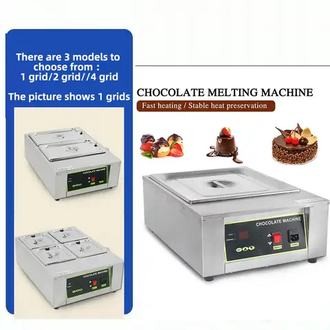 LX 1/2/4 Lattice Chocolate Melting Furnace Electric Chocolate Melting Machine Tempering Machine Heating Stove