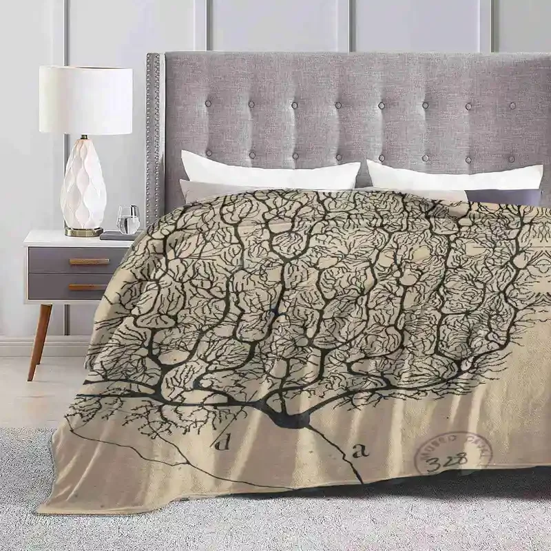 Neuron Santiago Ramón Y Cajal first hand science neuroology in Neuron Src four seasons comfortable warm soft throw blanket