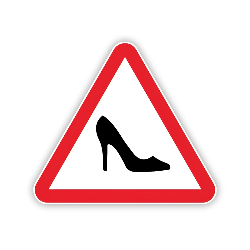 

S62467# 15x13cm Наклейка на авто Информирующая наклейка Знак Женщина за рулем