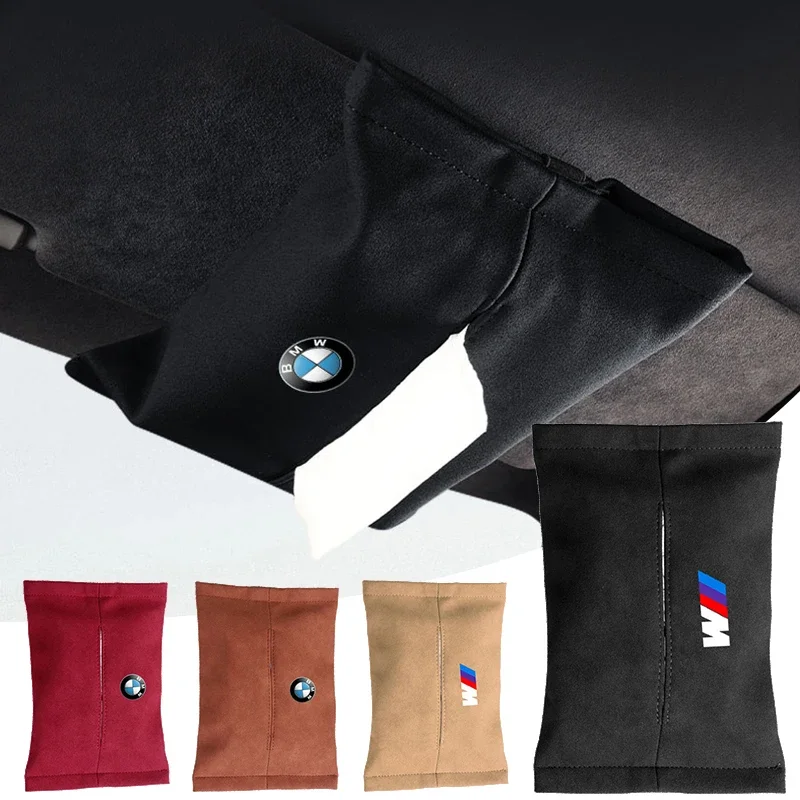 

Для Bmw M3 M4 M5 M6 F20 F30 G20 F31 F34 F10 G30 F11 X3 F25 X4 I3 Замшевый солнцезащитный козырек, спинка сиденья, подвеска автомобильной коробки для салфеток