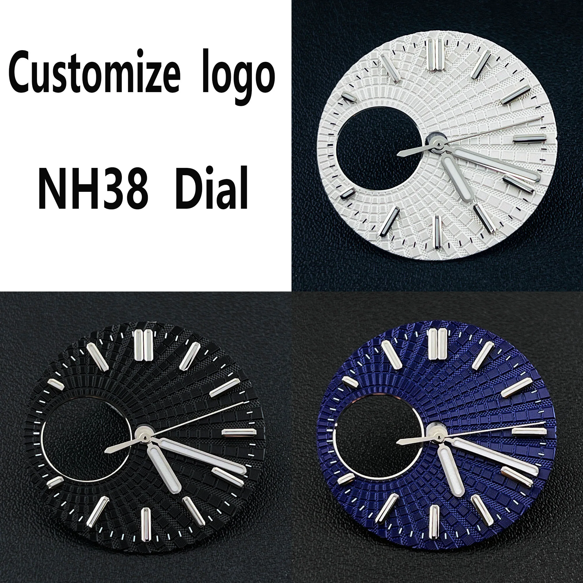 

NH38 dial Man's watch dial Customize logo 28.5mm dial suitable for NH38 movement watch accessories repair tool