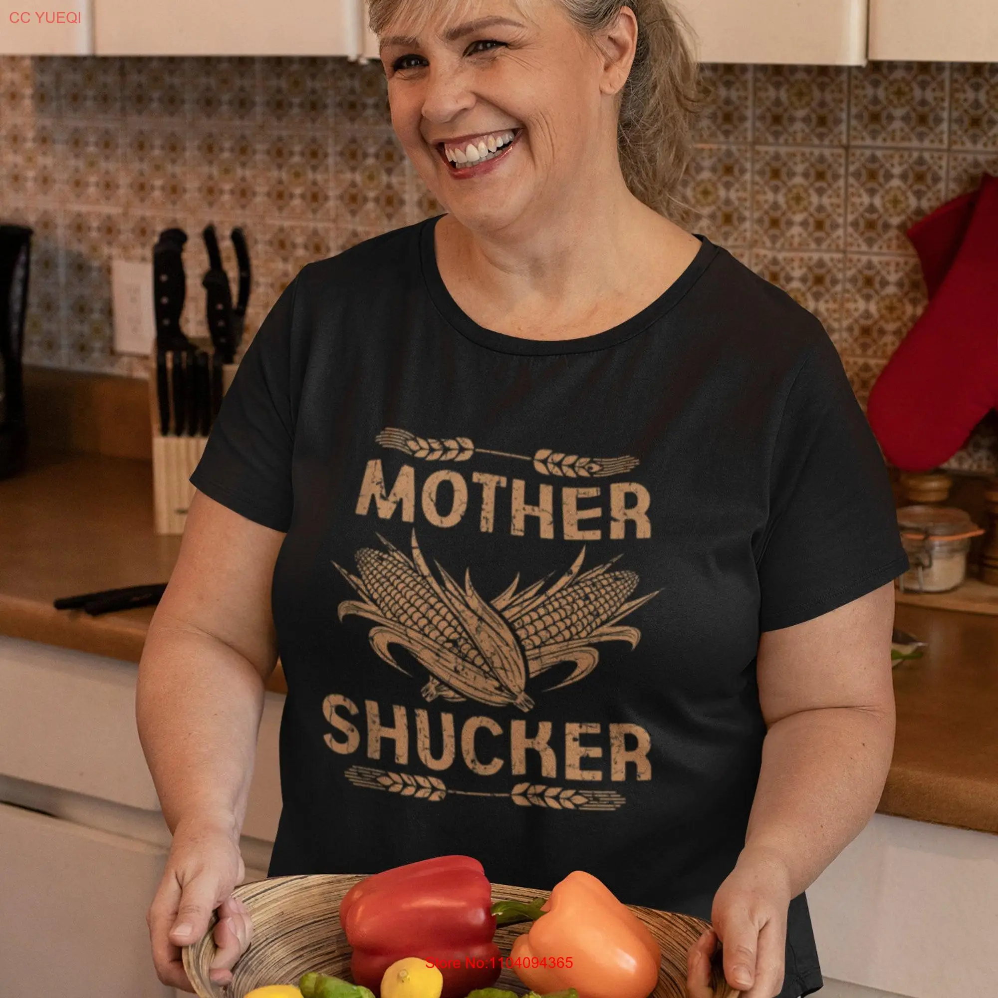 Mother Shucker Distressed Corn Ears Maize Farmer Mom T shirt s For Farmers Farm Pride long or short sleeves