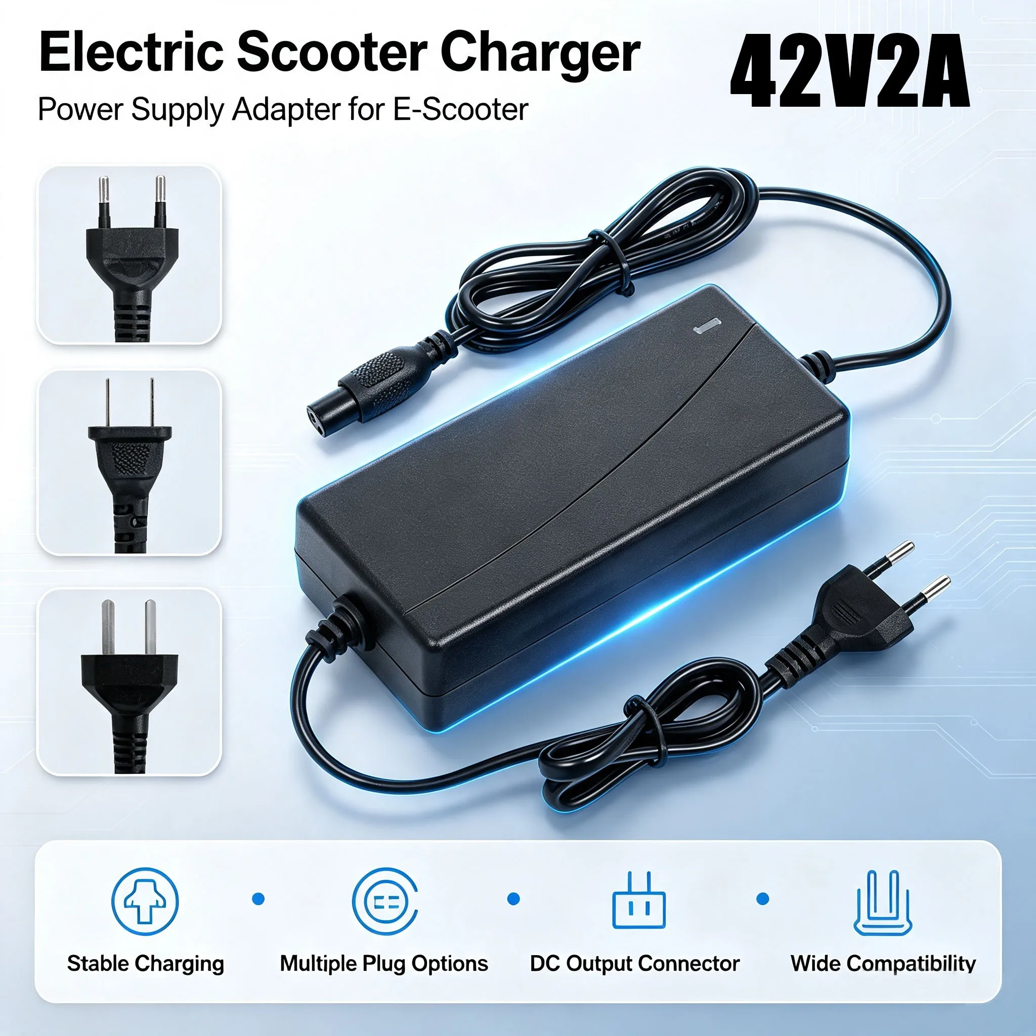 Electric Drive Smart Balance Wheel Charger Self Balancing Scooter Hover Board Battery Adapter for 42V 2A Battery Charger EU US