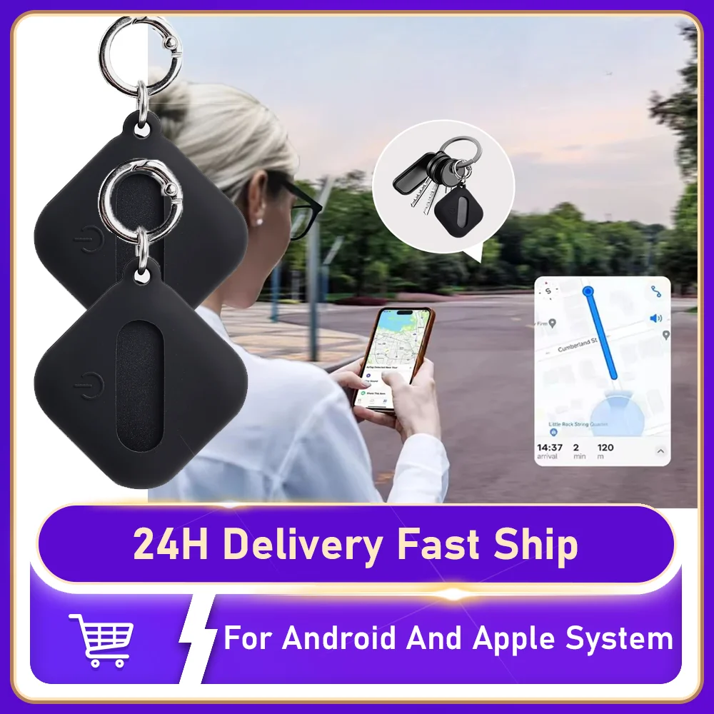 

Универсальный мини-умный трекер с защитой от потери для домашних животных, детей, пожилых людей, ключей, мобильных устройств, работает с Android Find My Device Apple Find My
