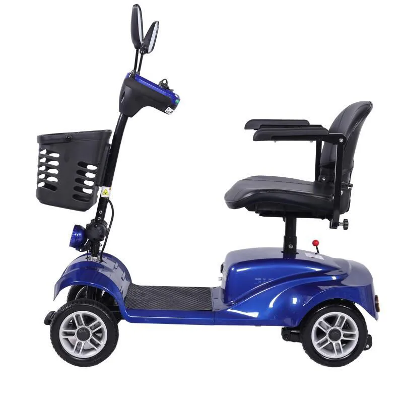 Medical Devices Equipment 4 Wheel Electric Mobility Scooter Adult Handicapped Disabled Folding Four-wheel Scooter Ce 18 Months