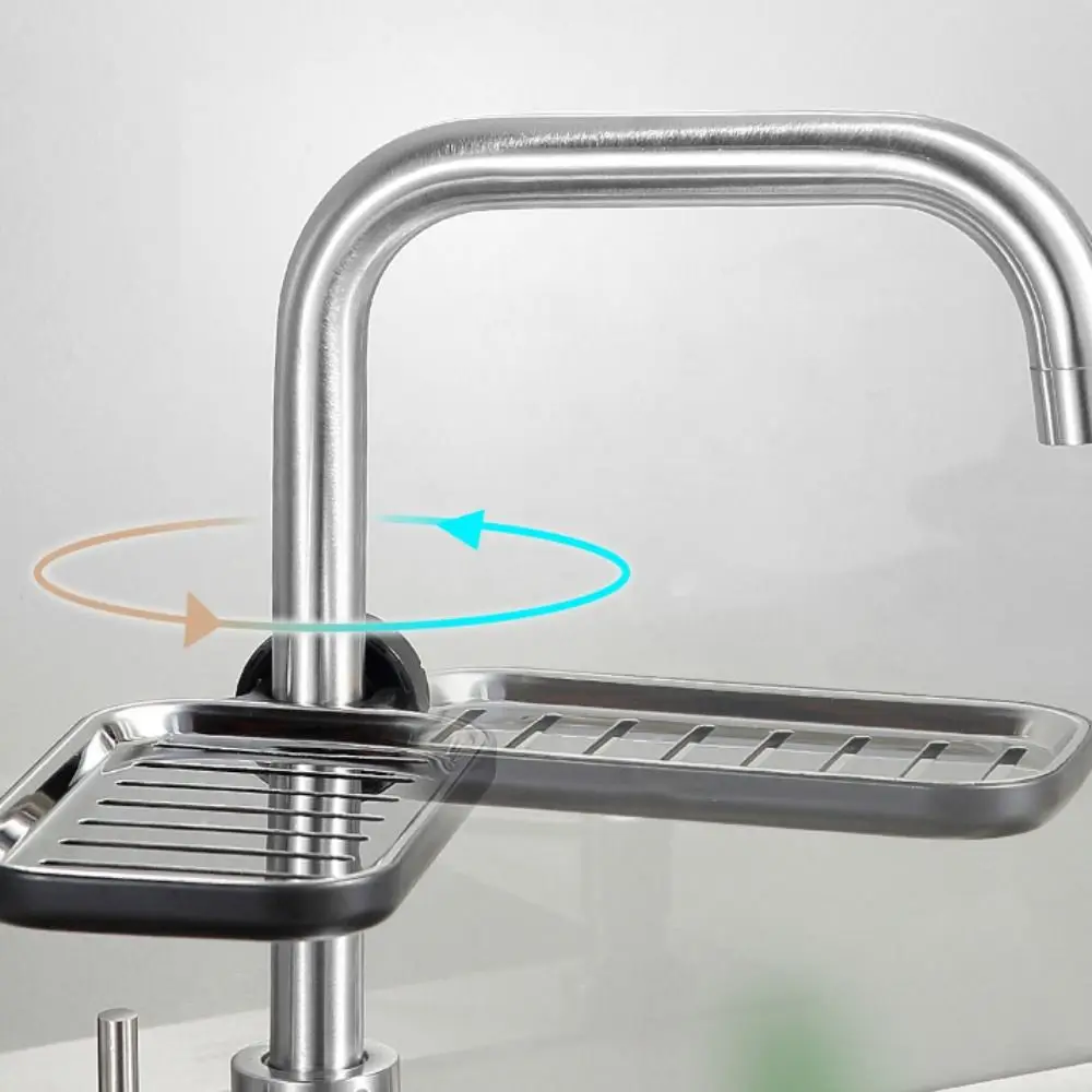 

Антикоррозийный держатель для губки из нержавеющей стали, дренажное хранение, регулируемая стойка для крана, отделочная стойка для хранения тряпок для бассейна