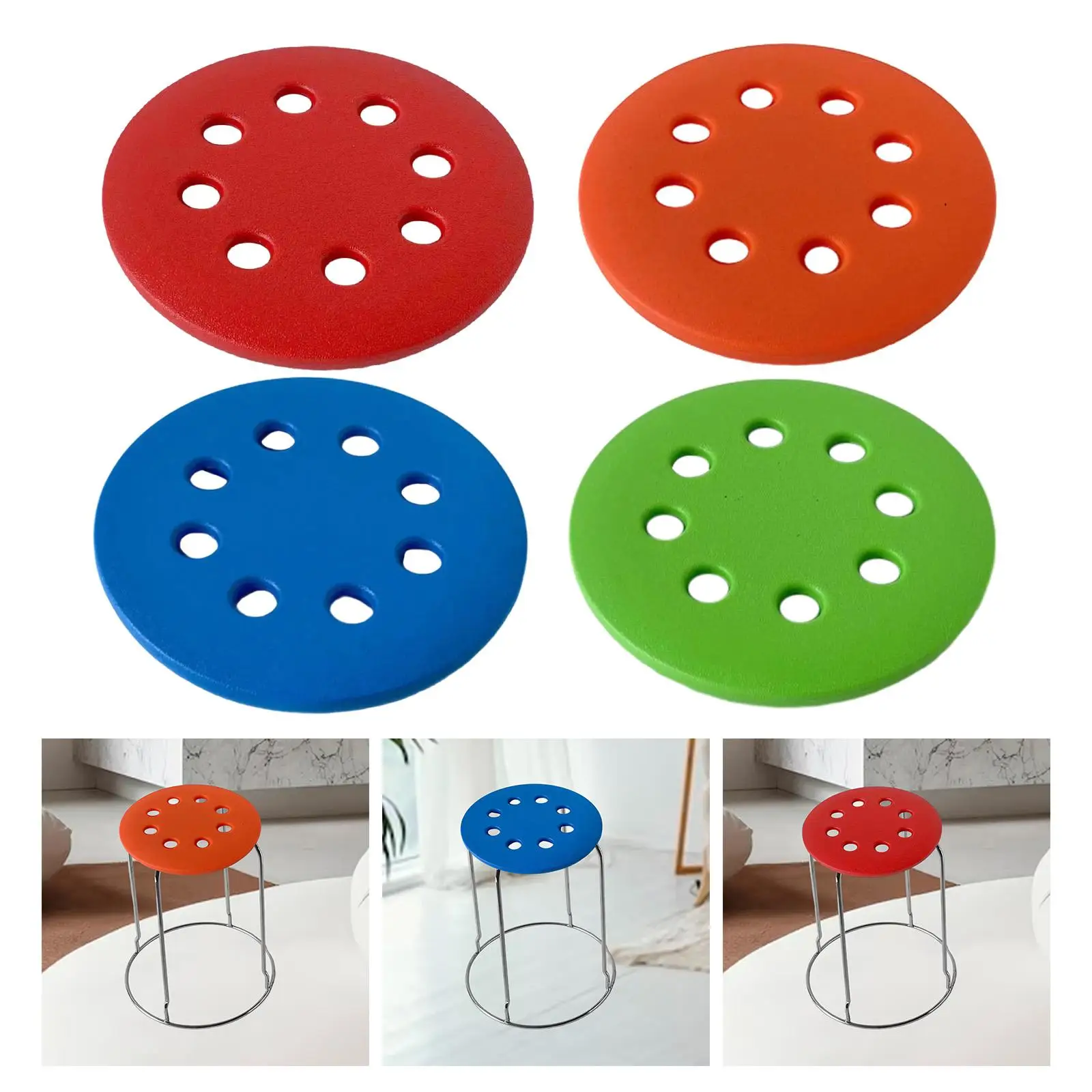 Bar Stool Seat Replacement Plastic Round Stool Cover Non Slip Surface for Home Kitchen Bar Stools