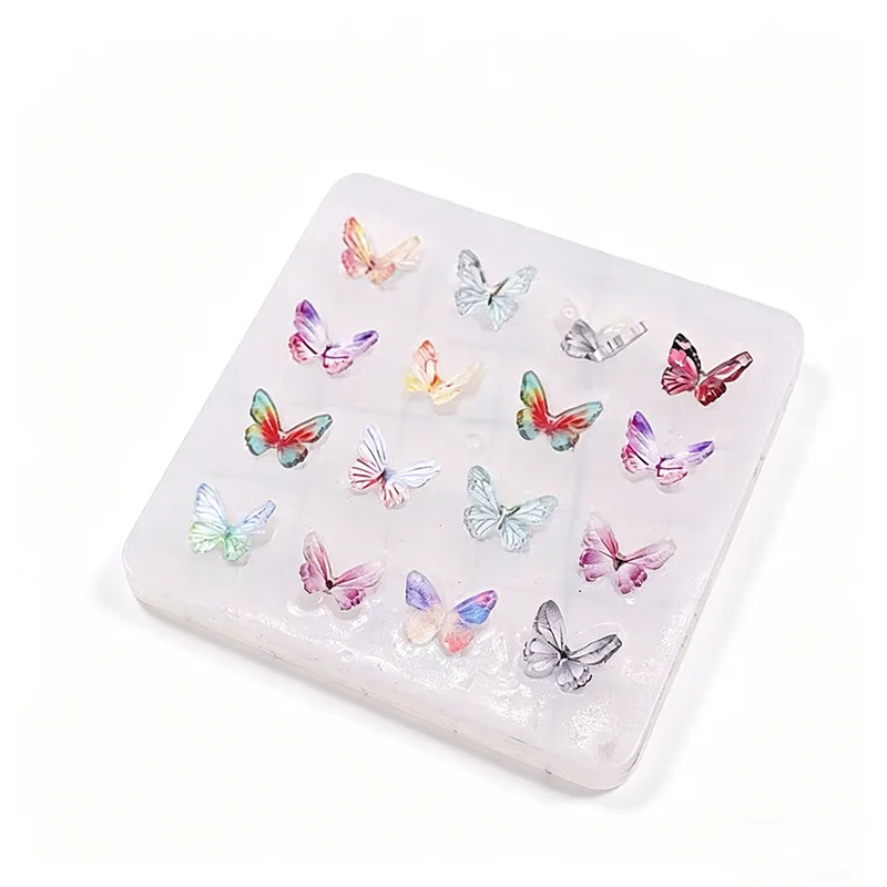 Butterfly shaped dropper mold DIY flip sugar biscuit chocolate cake decoration butterfly silicone mold