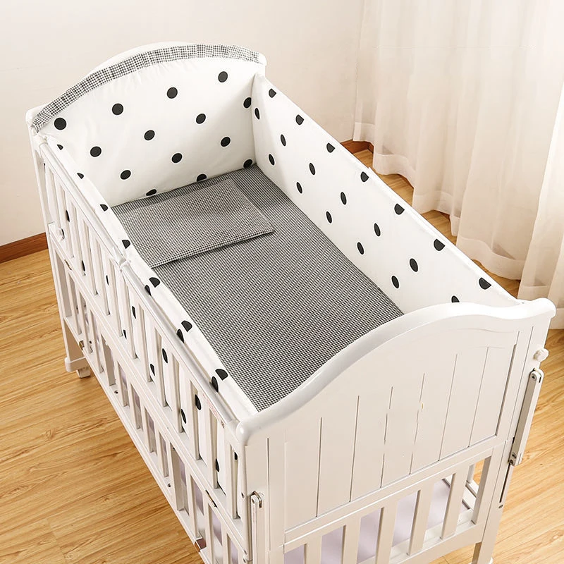 5 Teile/satz Baby Baumwolle Krippe Bett Surround Set Stoßstangen Bettlaken Vier Jahreszeiten Neugeborenen Anti-kollision Bett Krippe Bettwäsche set