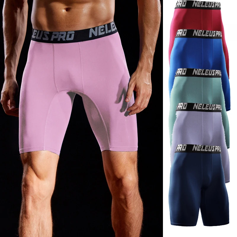 Calções desportivos casuais masculinos, Compressão, Basquetebol, Ginásio, Rapidamente seco, Corrida, Bolso, Roupa Fitness, Verão