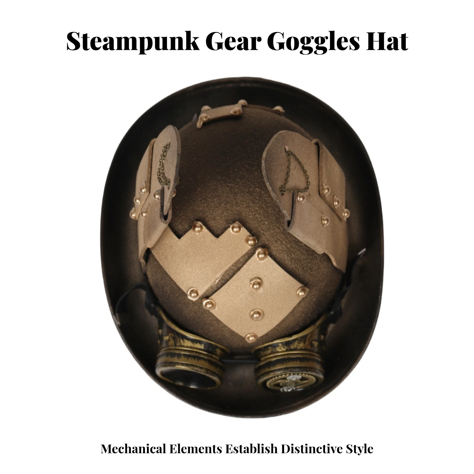 Steampunk Hat Steampunk Costume Hat Long-Lasting Handmade Wide Brim Headwear for Adults