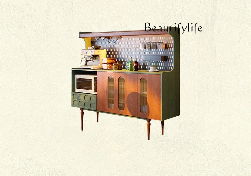 X35 Retro Small Apartment Corner Against The Wall Integrated Dining Side Cabinet New Chinese Wine Cabinet Storage Locker