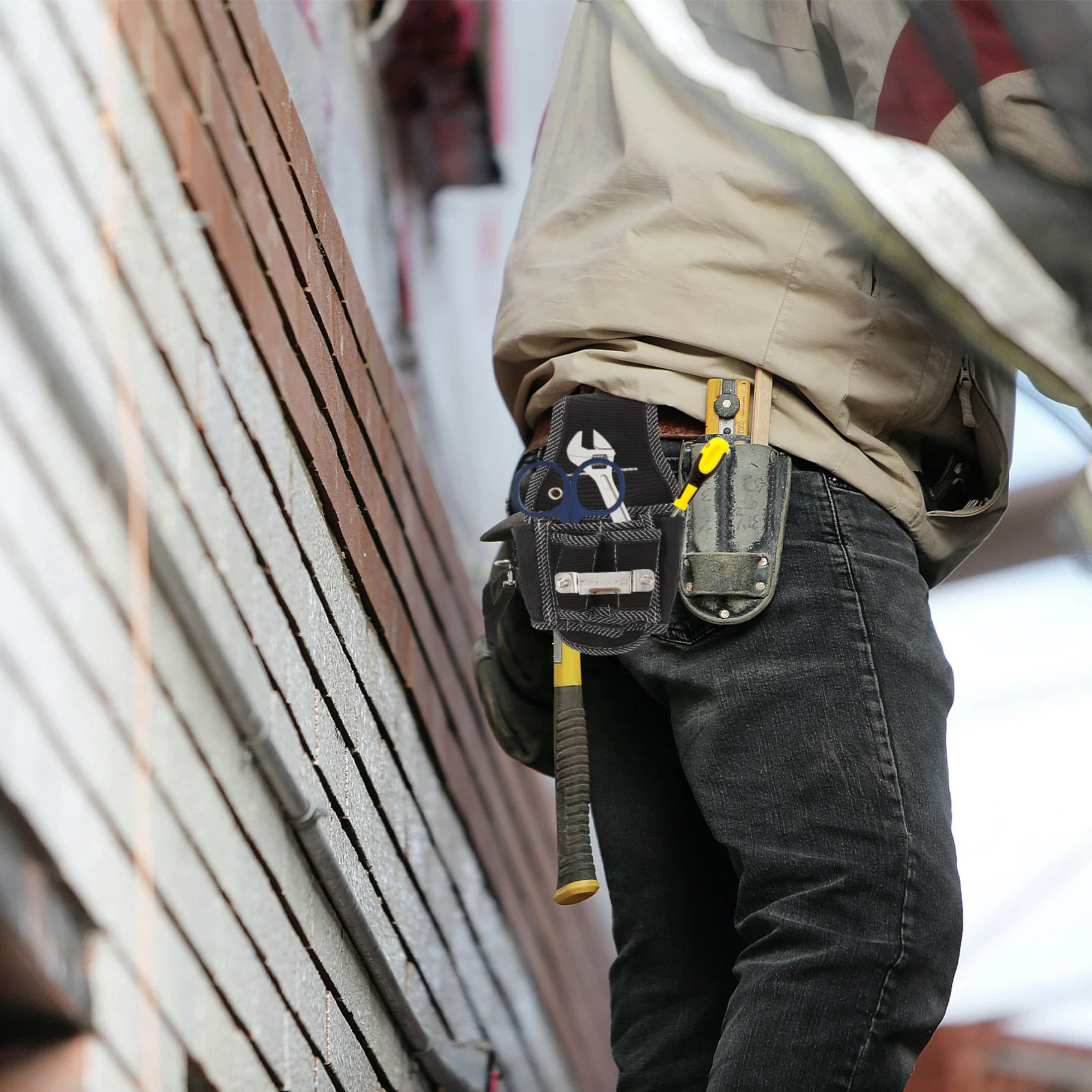 Multi-Functional Waist Bag Compact Design Strong Material Tool Carrier for DIY Projects Construction Sites Work Gear