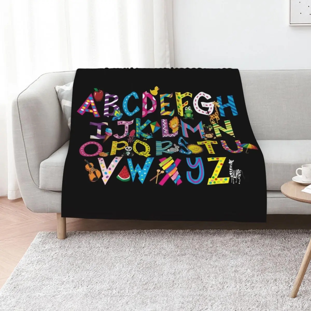 ALPHABET COLLECTION Throw Blanket Bed covers Flannel for sofa Soft Plaid warm winter Blankets For Bed Blankets