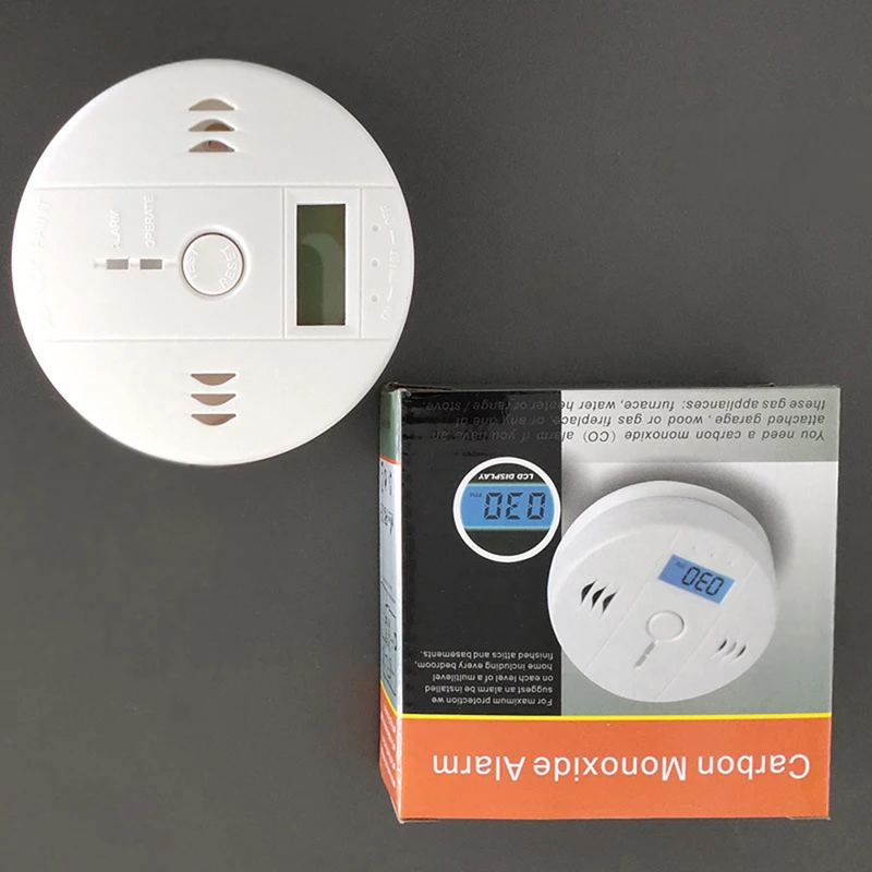 CO Sensor Work Alone Built In 85dB Siren Sound Independent Carbon Monoxide Poisoning Warning Alarm Detector