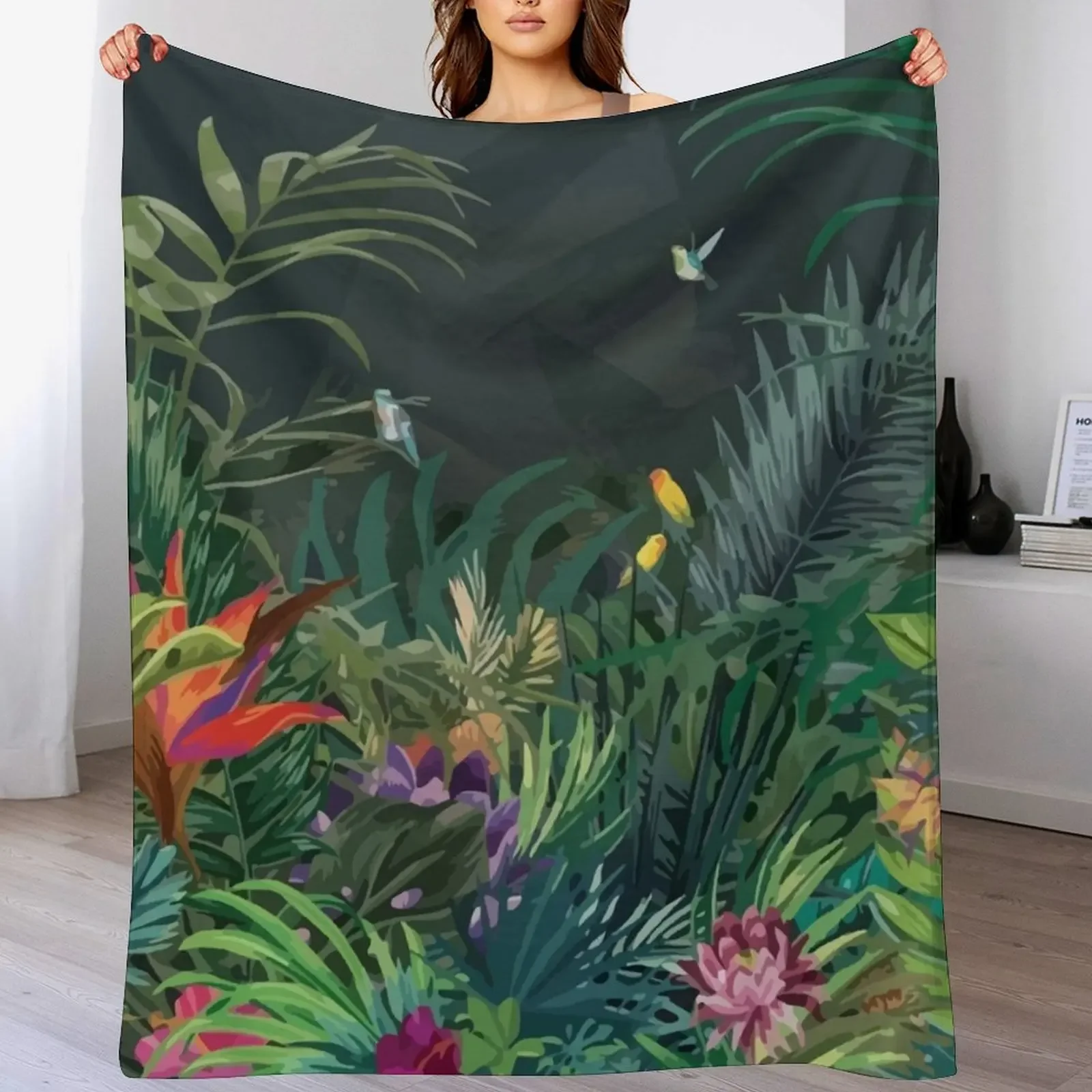 

New Midnight Rainforest I Throw Blanket Sofas Hairys Tourist Soft Blankets