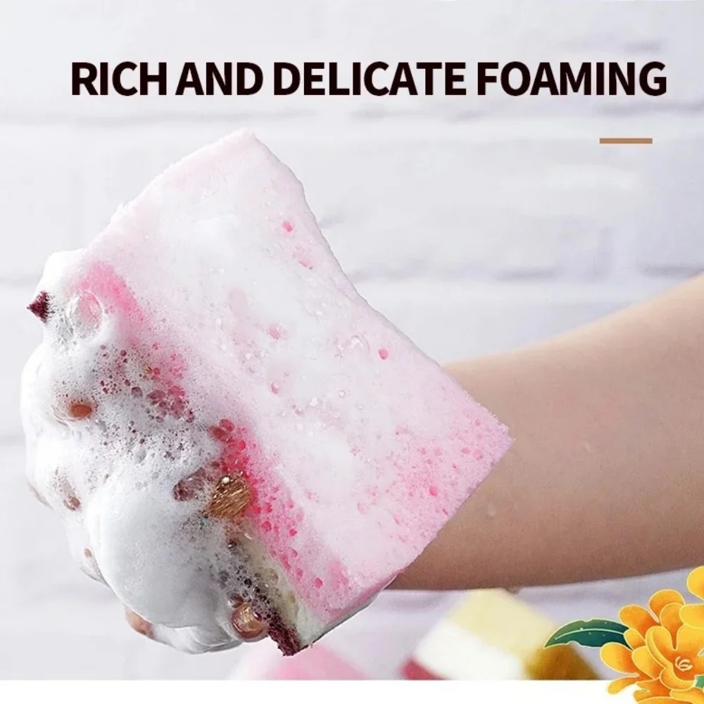 5/10Pcs Dishwashing Cleaning Sponge High Density Strong Stain Removal Kitchen Bathroom Dish Washing Cleaning Tool Porous Sponge