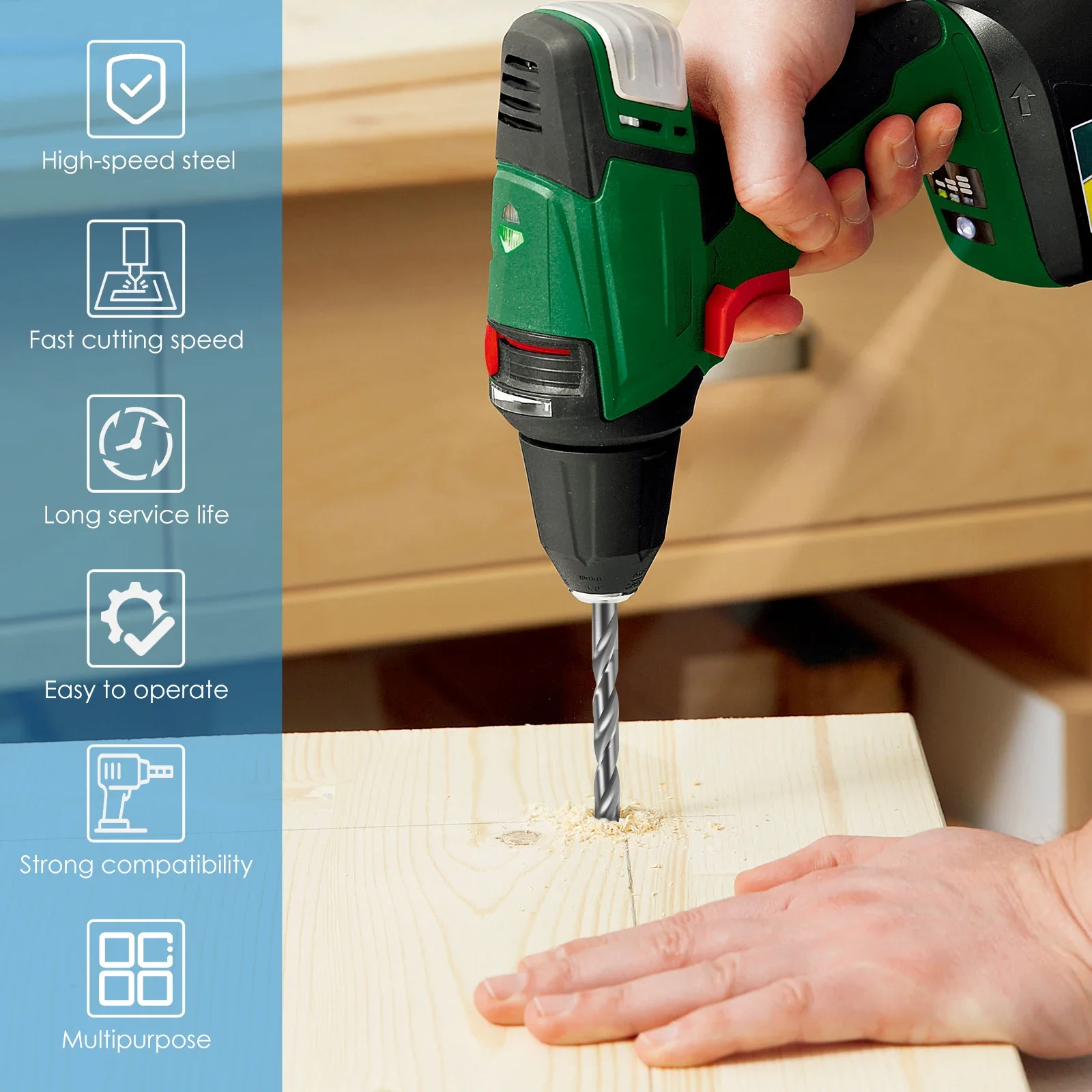 8Pcs Pen Barrel Trimmer Kit Sturdy Woodworking Mill Trimmer with 3/4inch Cutting Head Cutter Pilot Cutter Shafts with Hex Wrench