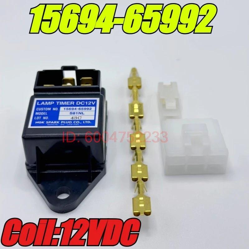 （Brand New Original）1pcs/lot 100% original genuine relay:12V 15694-65992 With terminals Excavator preheating relay