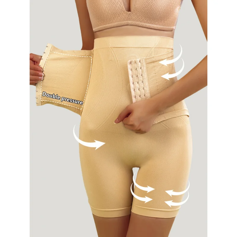 2025Pantalones cortos moldeadores más delgados del muslo de cintura alta para mujer, tela de punto 10% de nailon 90% spandex