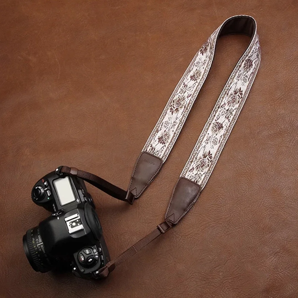 Adjustable Embroidery Series Camera Strap Micro Single Camera Neck Belt Strap Universal SLR Digital Camera Shoulder Strap